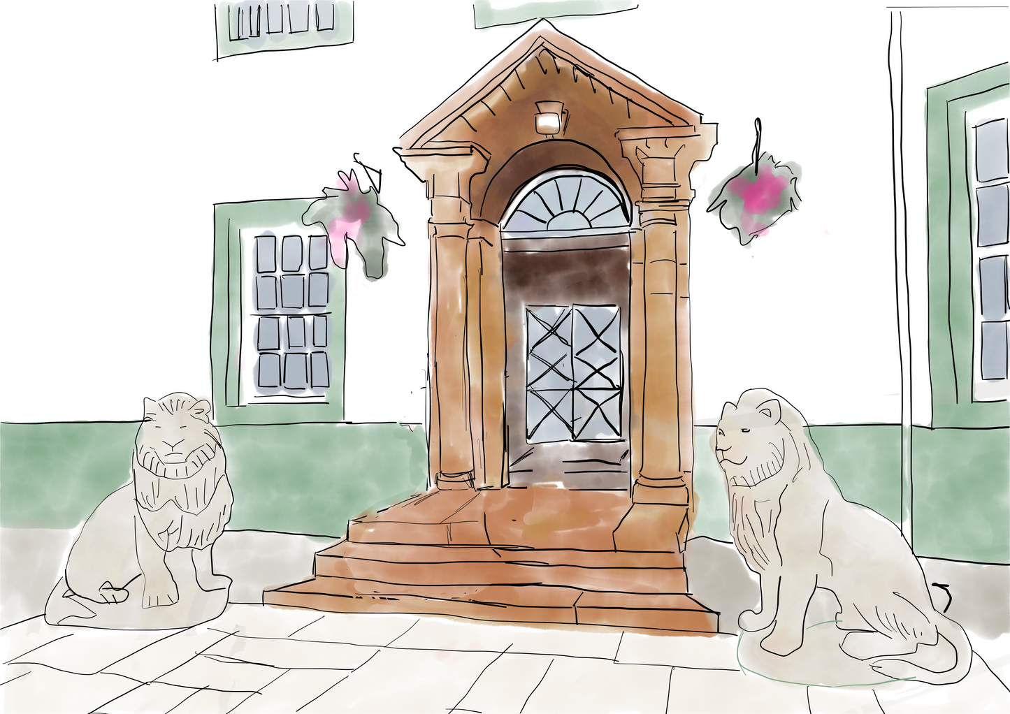 Custom Watercolour Venue Illustration High Quality Digital File (JPG & PNG)