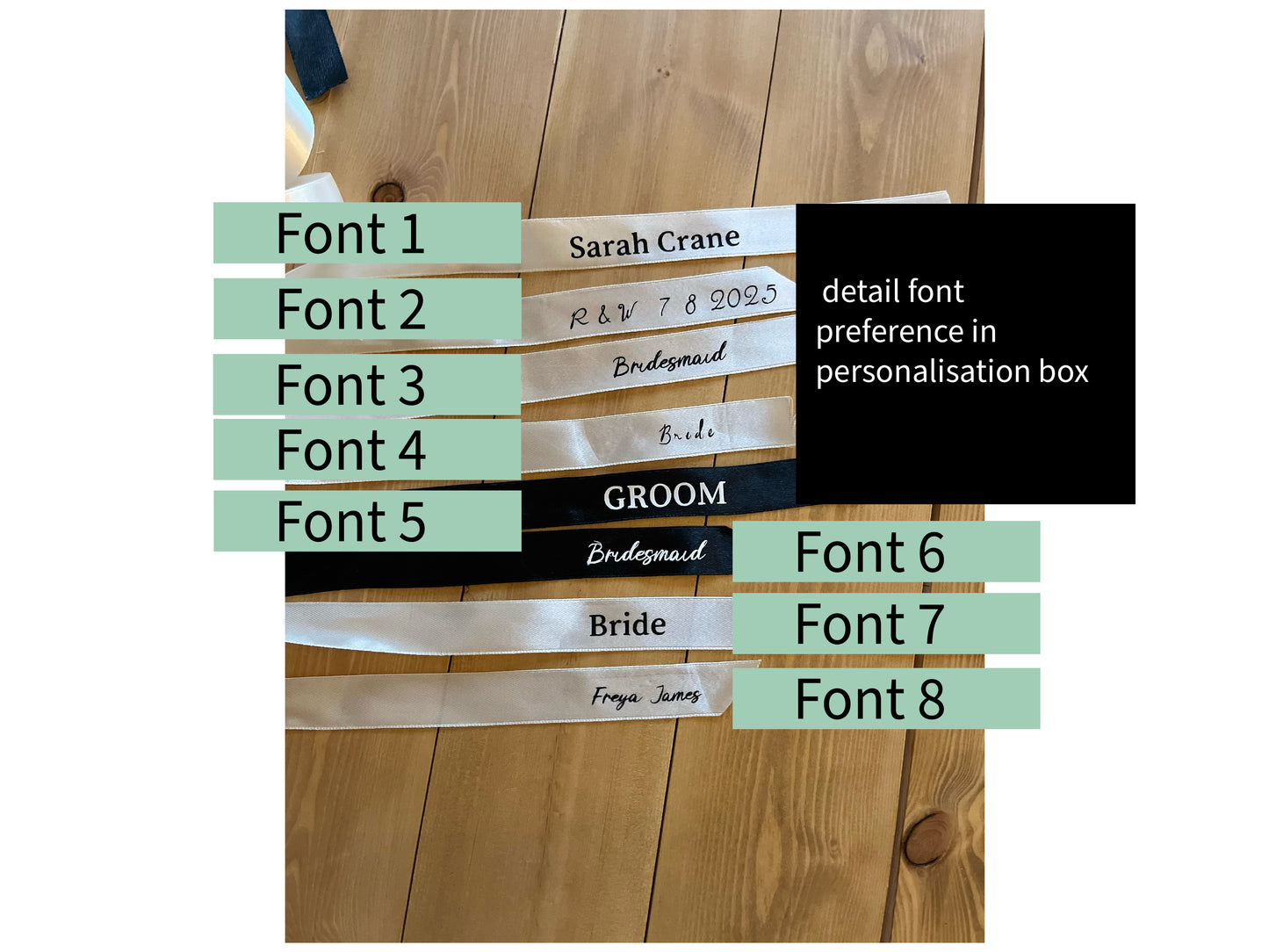 Personalised Ribbon Name Tags