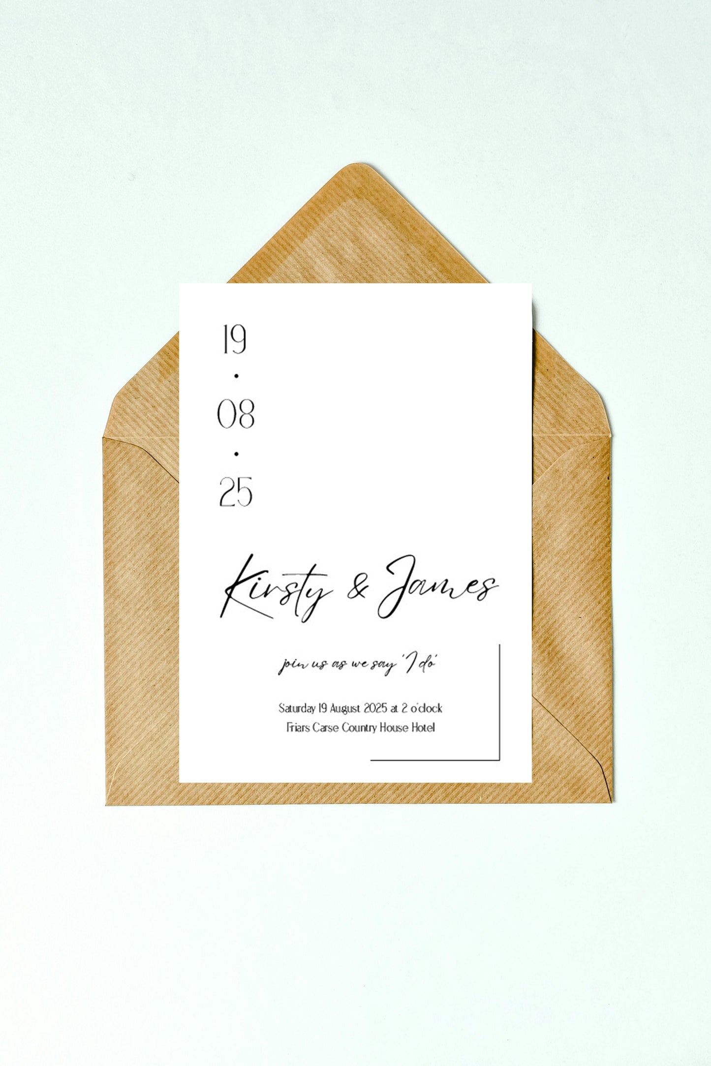 Monochrome Wedding Invitation