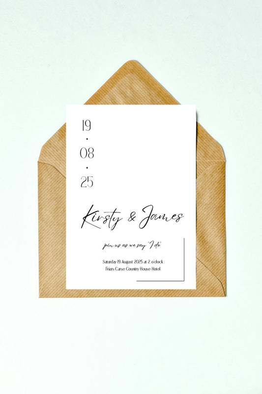 Monochrome Wedding Invitation